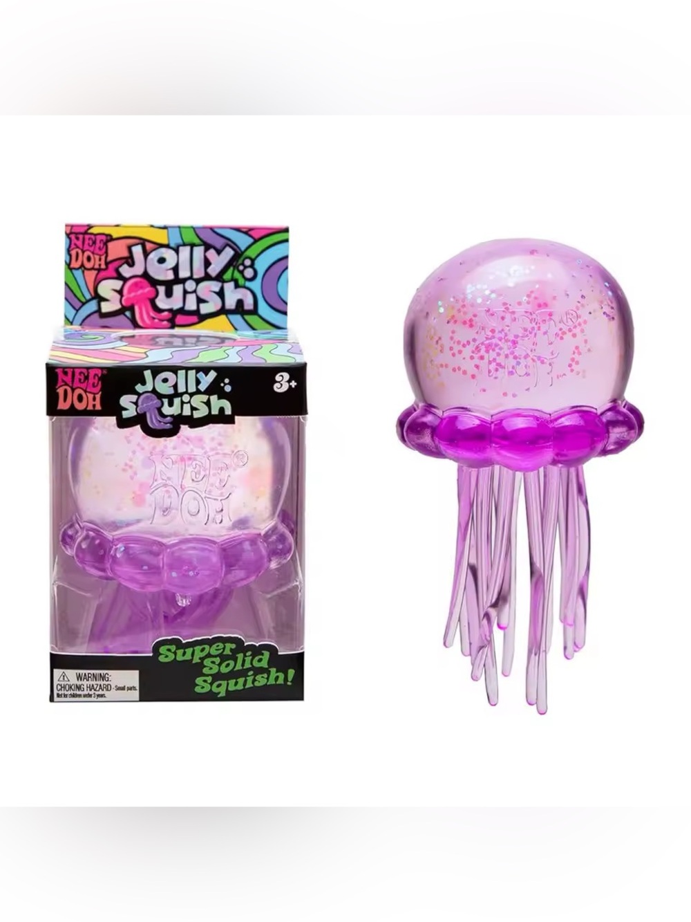 NeeDoh Purple Jellyfish Squishy Toy NEW IN BOX